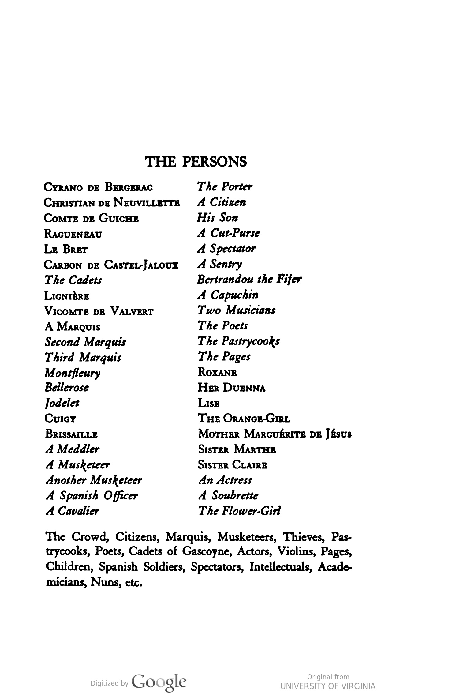 Cyrano De Bergerac French