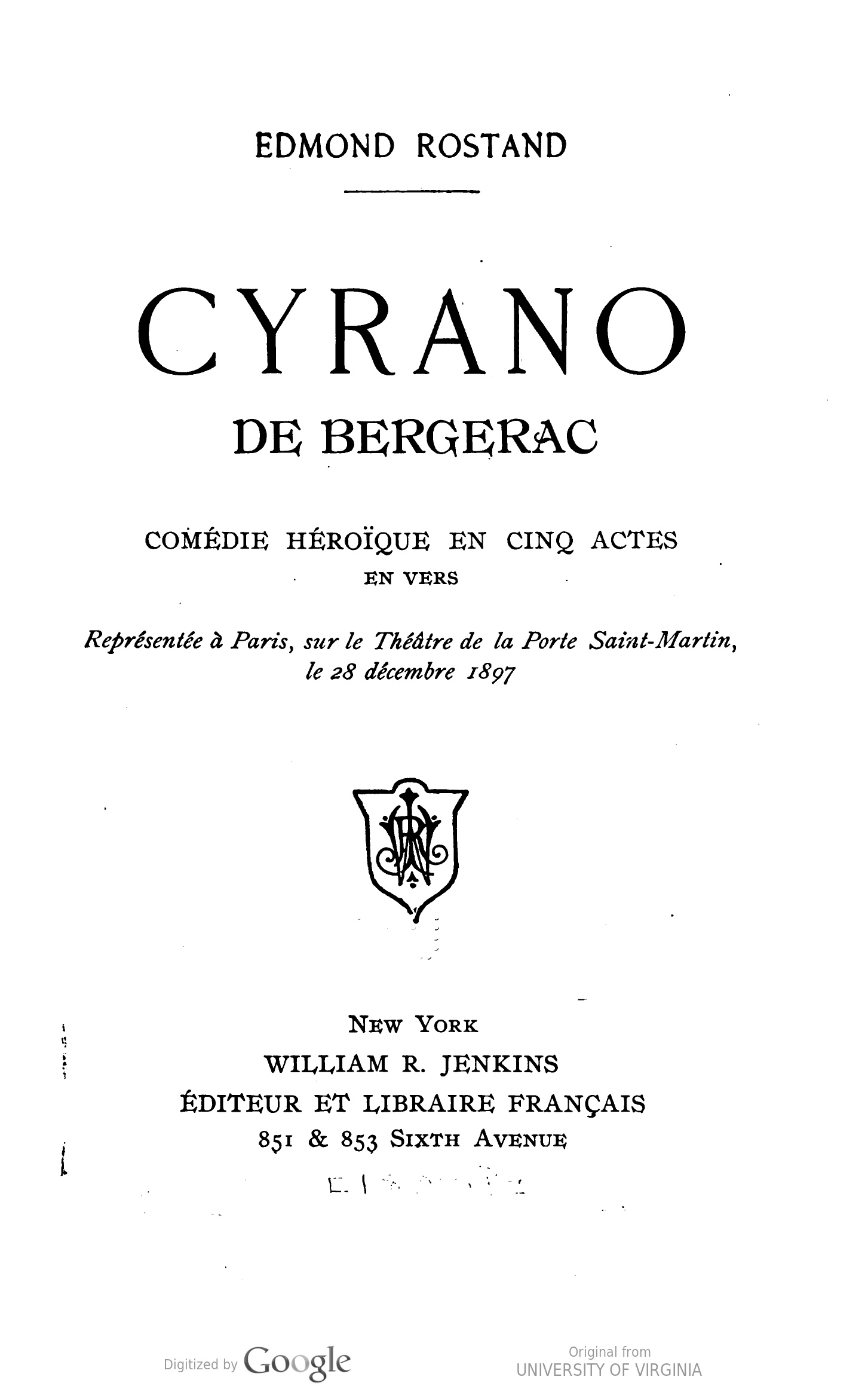 Cyrano De Bergerac French